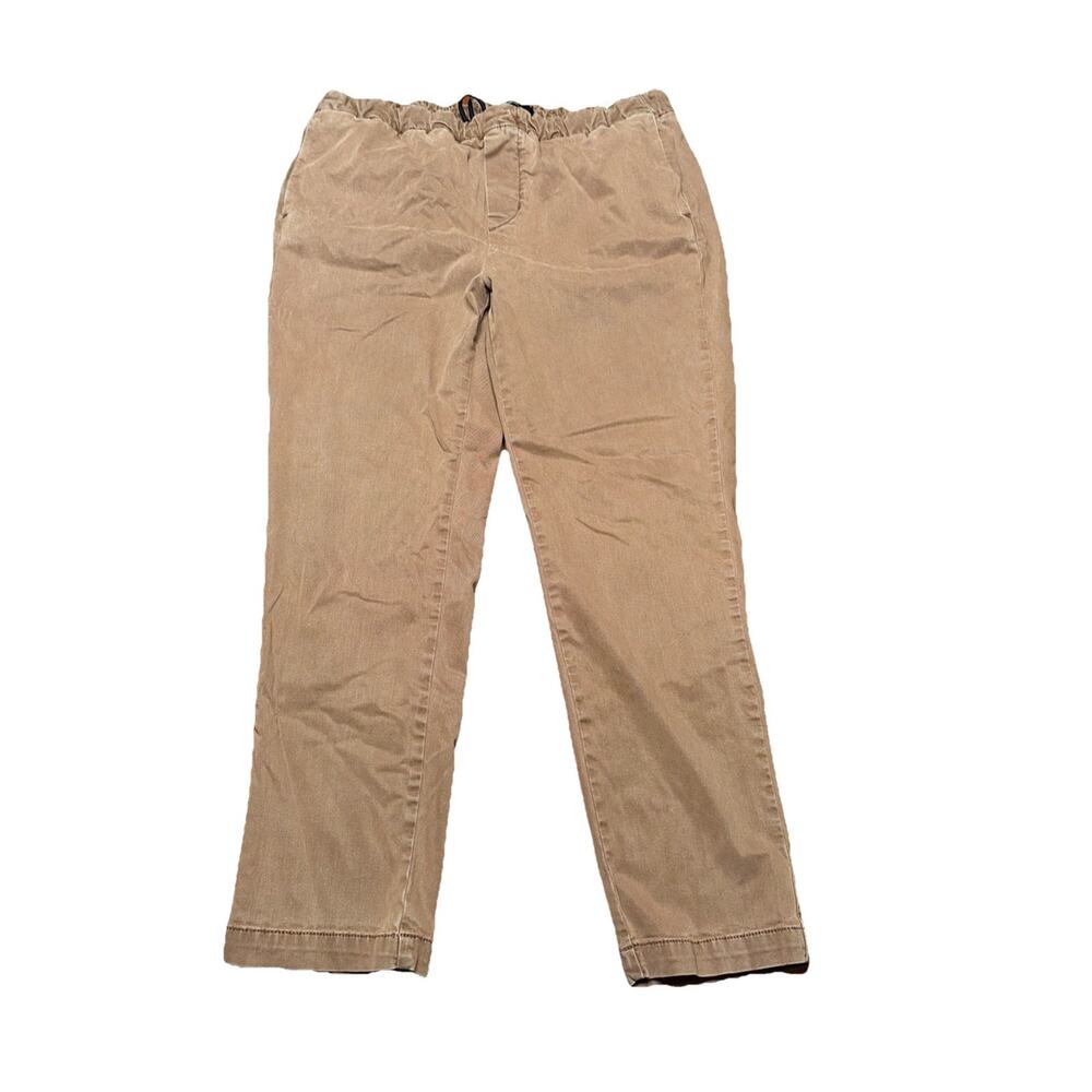 7 For All Mankind Jogger Chino Pants Mens XL Khaki Drawstring